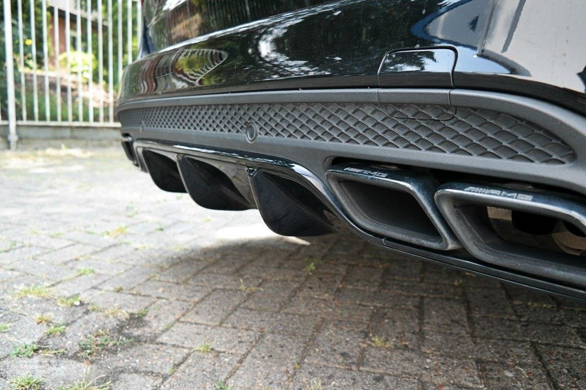 Diffusor Heck Ansatz für Mercedes C-Klasse S205 63 AMG Kombi schwarz Hochglanz