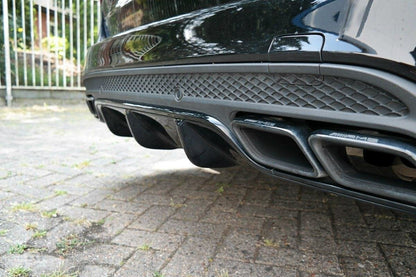 Diffusor Heck Ansatz für Mercedes C-Klasse S205 63 AMG Kombi schwarz Hochglanz