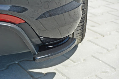 Heck Ansatz Flaps Diffusor passend für passend für Fiat Punto Evo Abarth Carbon Look Carbon Look
