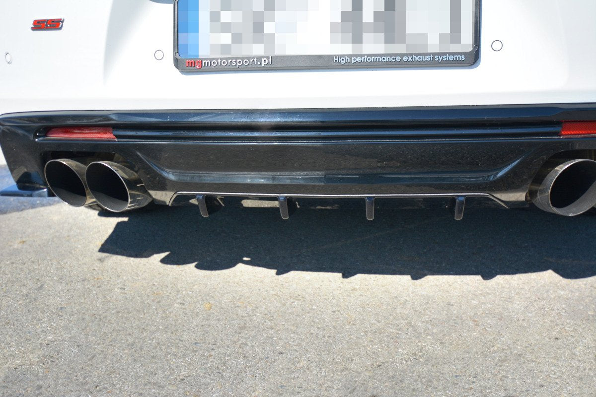 Diffusor Heck Ansatz für CHEVROLET CAMARO 6TH-GEN. PHASE-I 2SS COUPE Carbon Look