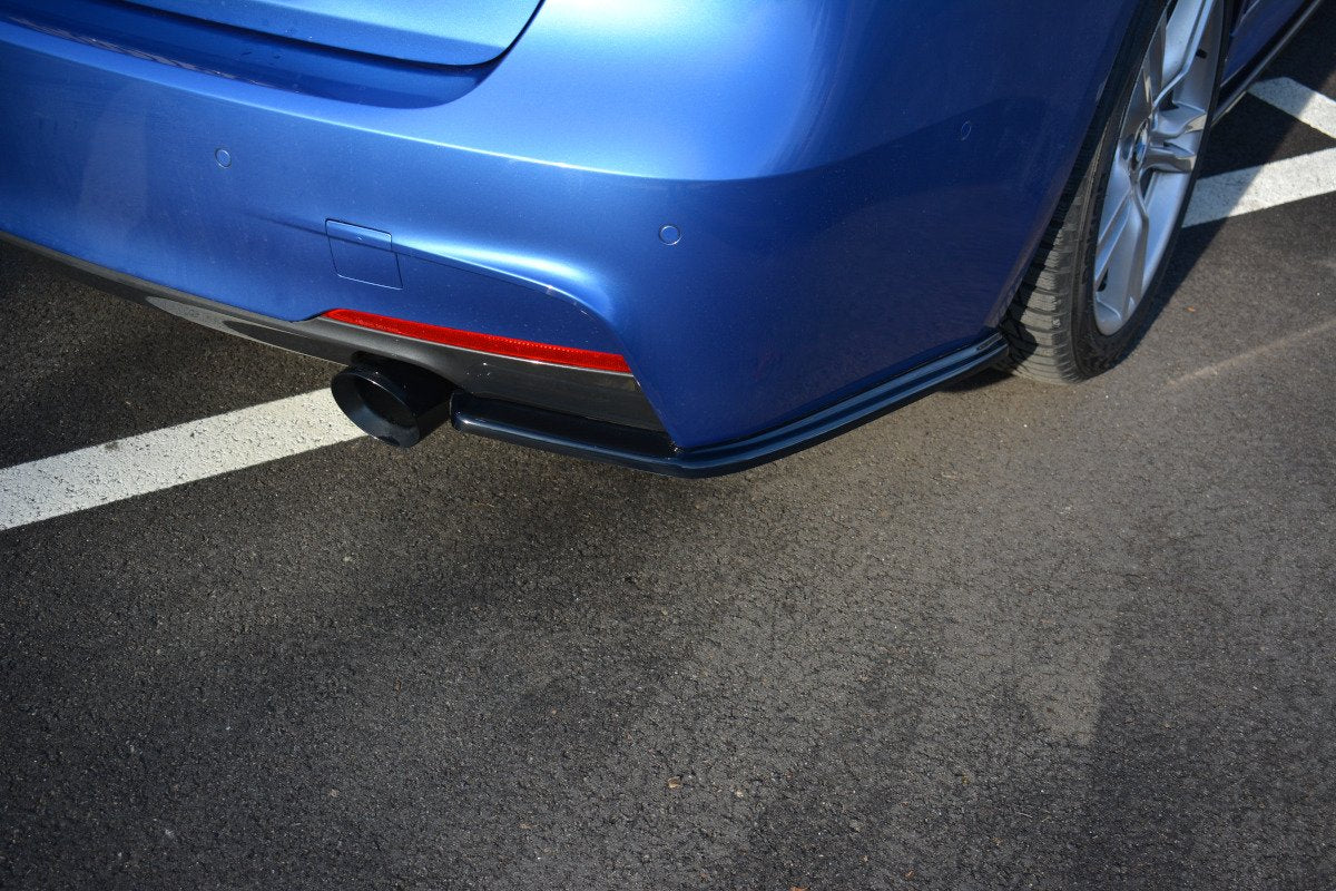 Heck Ansatz Flaps Diffusor für BMW 3er F30 PHASE-II SEDAN M-SPORT schwarz matt