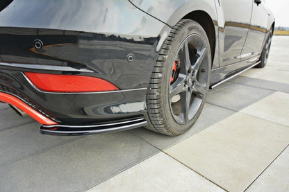 Heck Ansatz Flaps Diffusor für Ford Focus ST-Line Mk3 FL schwarz matt