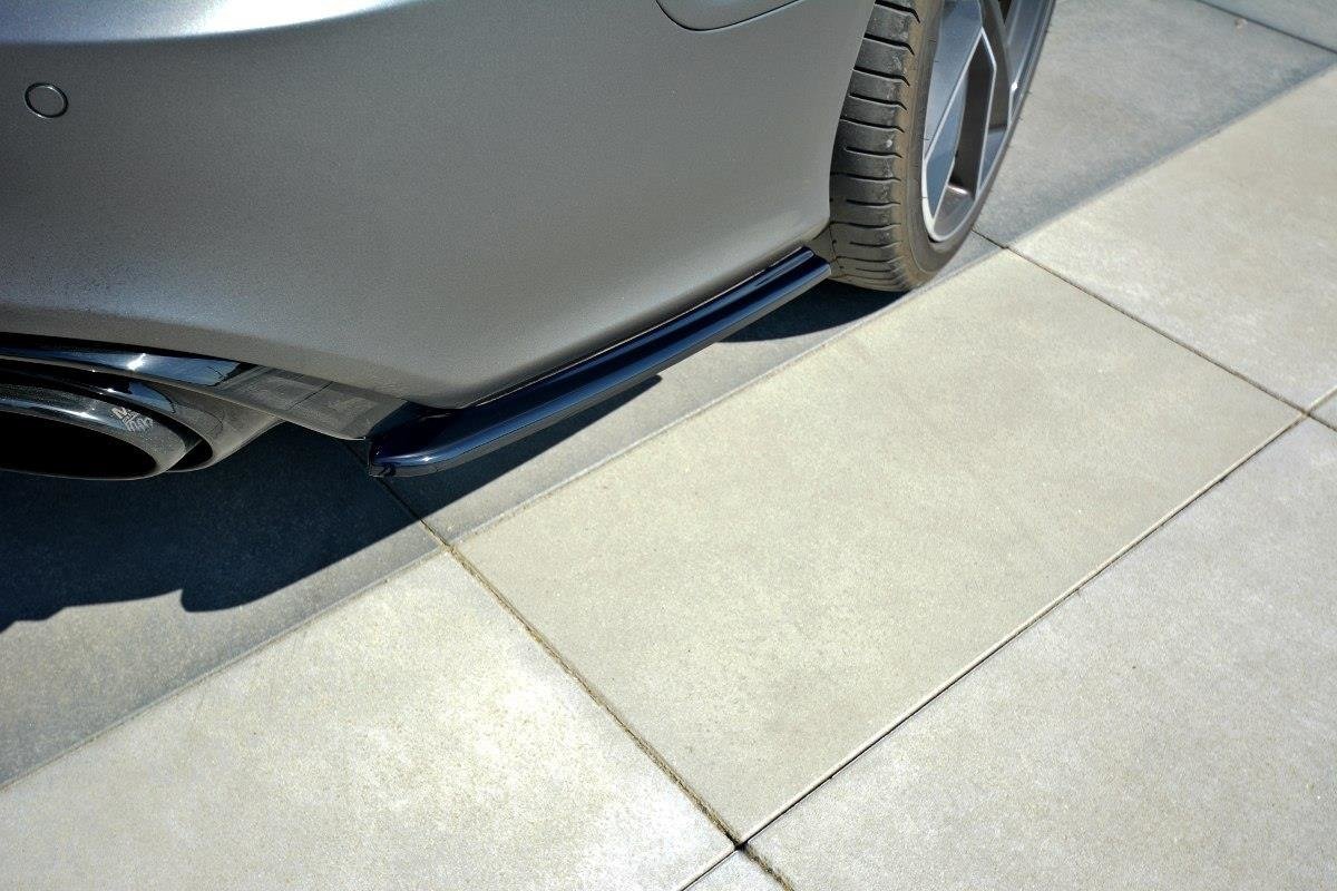 Heck Ansatz Flaps Diffusor für Audi RS7 C7 FL schwarz matt