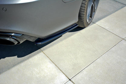Heck Ansatz Flaps Diffusor für Audi RS7 C7 FL schwarz matt