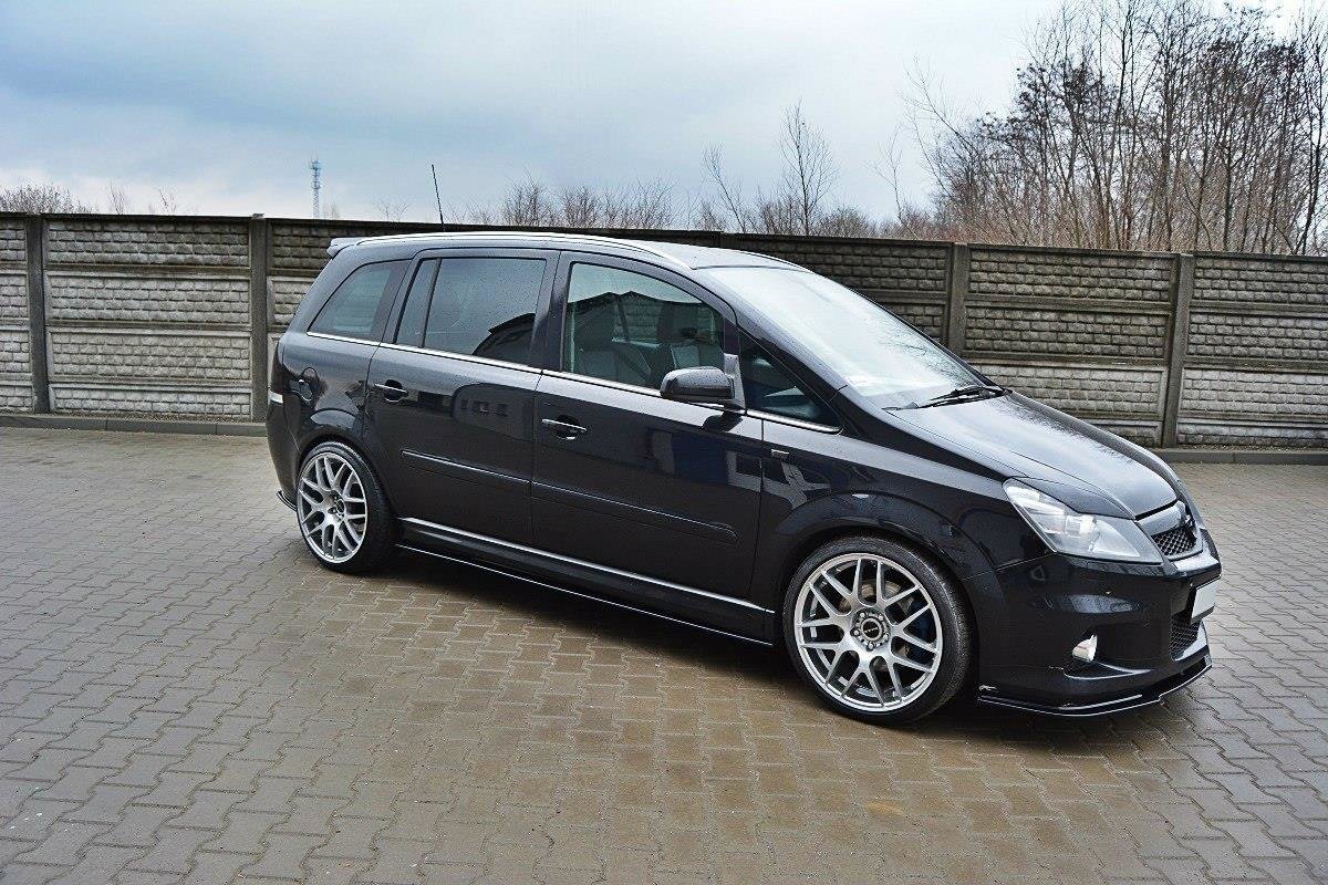 Seitenschweller Ansatz für OPEL ZAFIRA B OPC schwarz Hochglanz