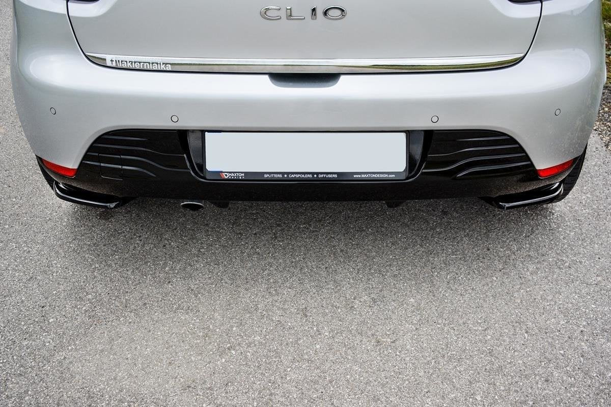 Heck Ansatz Flaps Diffusor für Renault Clio Mk4 Carbon Look