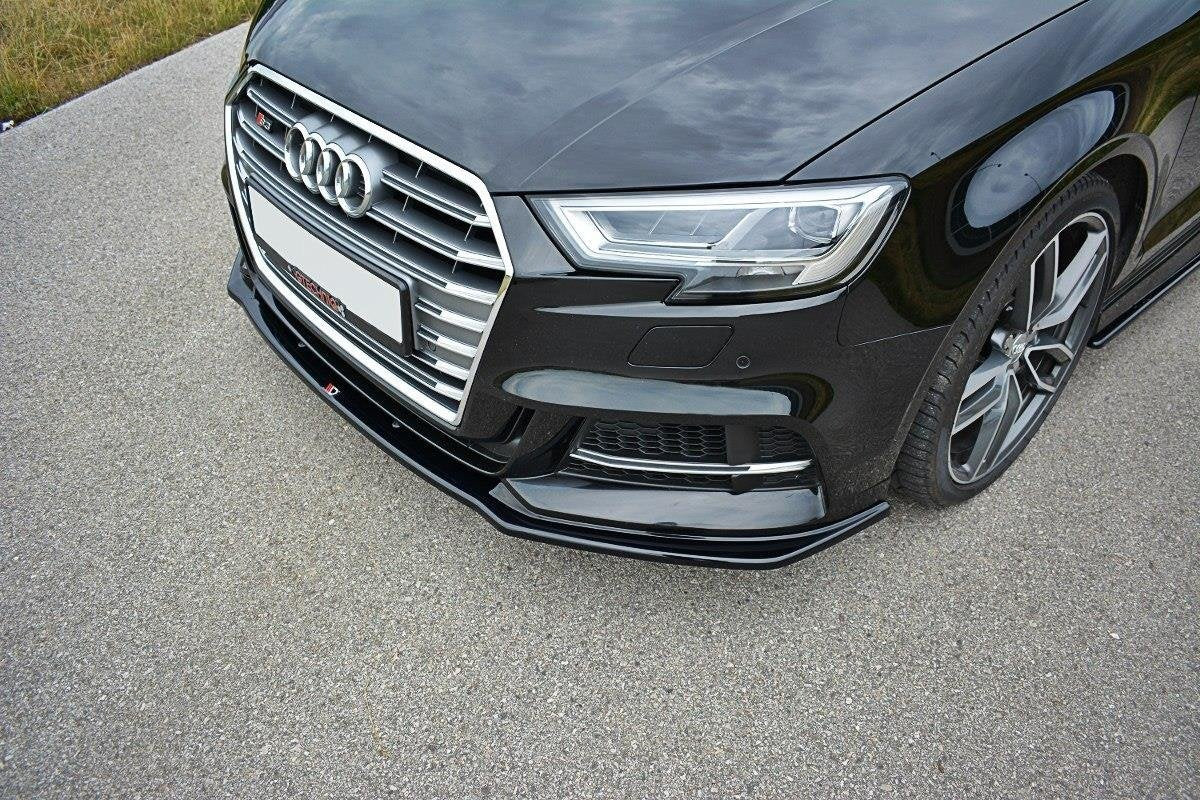 Front Ansatz für  V.1 Audi S3 / A3 S-Line 8V FL  schwarz Hochglanz