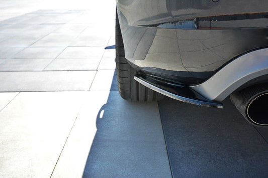 Heck Ansatz Flaps Diffusor für Volvo V60 Polestar Facelift Carbon Look