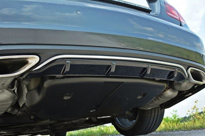 Diffusor Heck Ansatz für Mercedes E W212 schwarz matt
