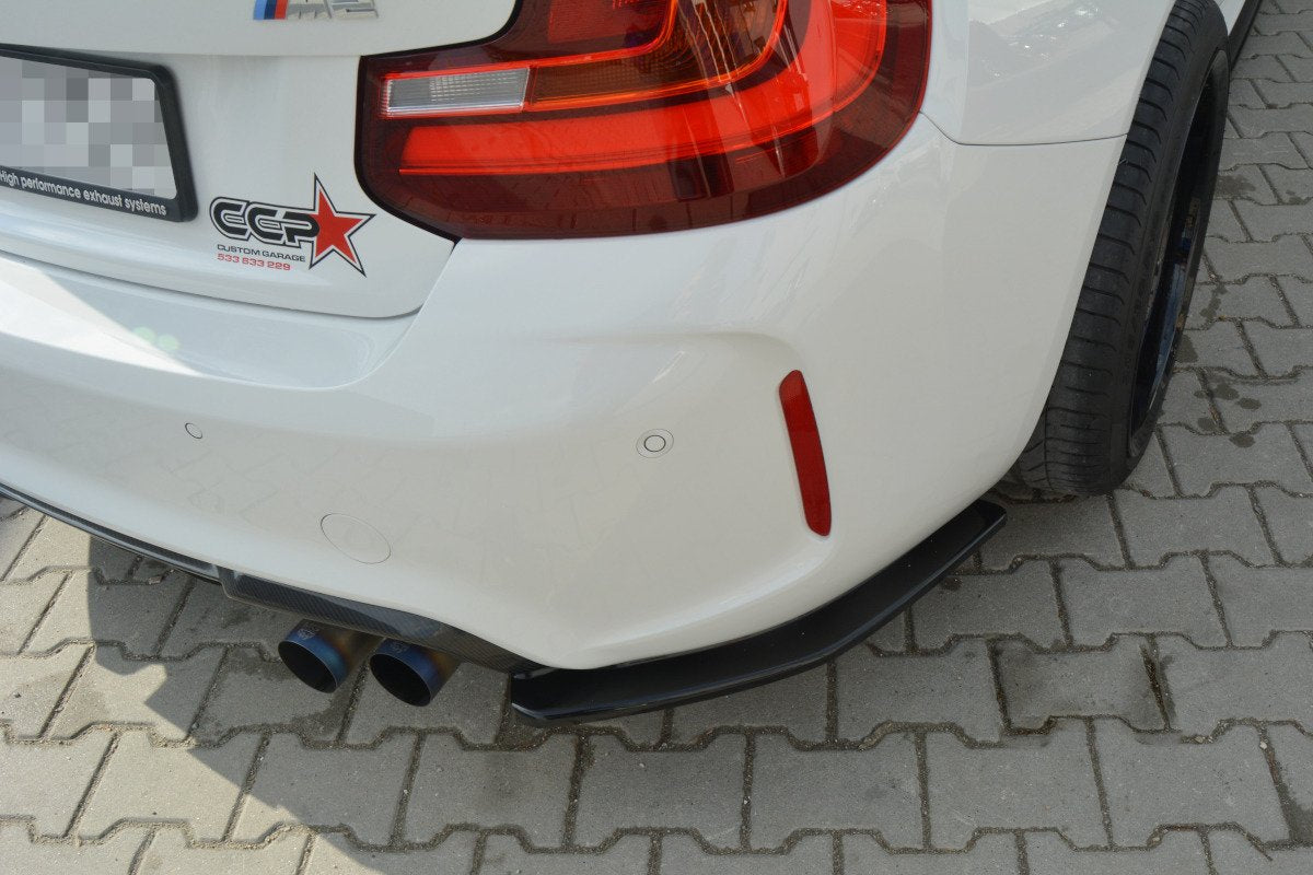 Heck Ansatz Flaps Diffusor für BMW M2 (F87) COUPÉ Carbon Look