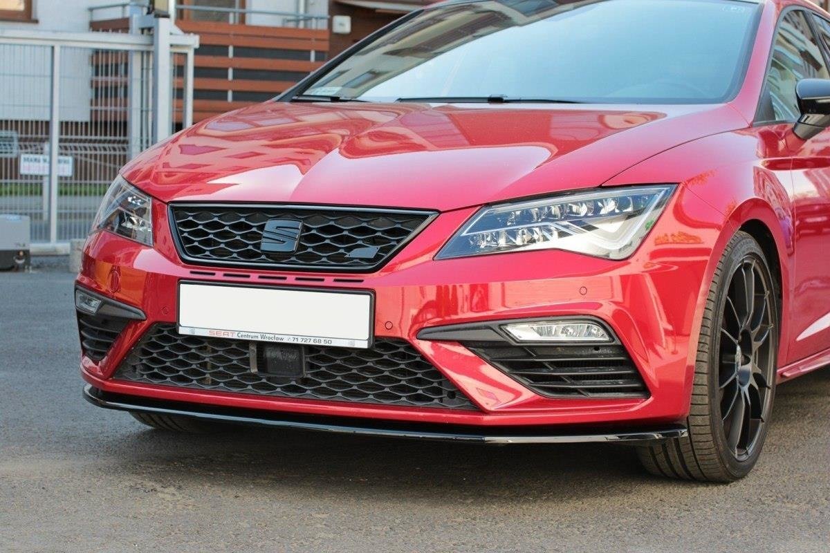 Front Ansatz für v.1 Seat Leon Mk3 Cupra/ FR Facelift schwarz matt
