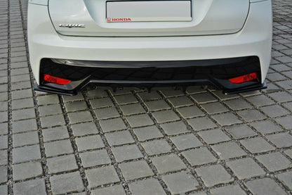 Heck Ansatz Flaps Diffusor für Honda Civic Mk9 Facelift schwarz matt