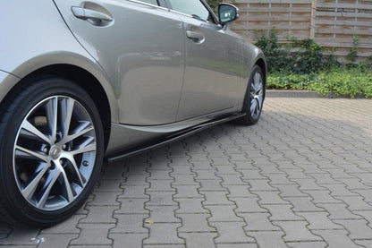 Seitenschweller Ansatz für Lexus IS Mk3/ Mk3 Facelift  schwarz matt