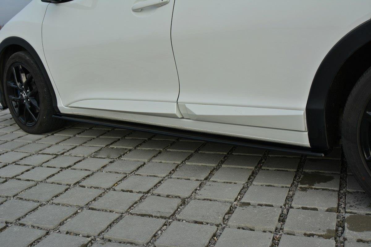 Seitenschweller Ansatz für Honda Civic Mk9 Facelift schwarz Hochglanz