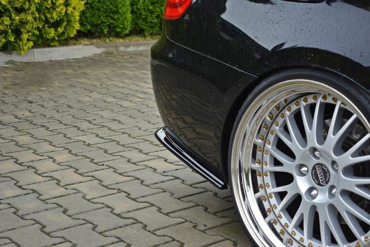 Heck Ansatz Flaps Diffusor für BMW 3er E92 M Paket FACELIFT schwarz matt