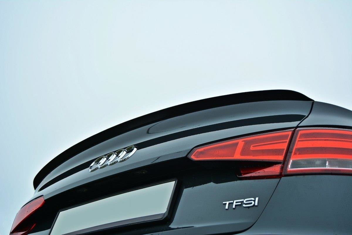 Spoiler CAP für Audi A4 S-Line B9 Limousine schwarz Hochglanz