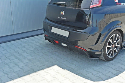 Heck Ansatz Flaps Diffusor für Fiat Punto Evo Abarth schwarz matt