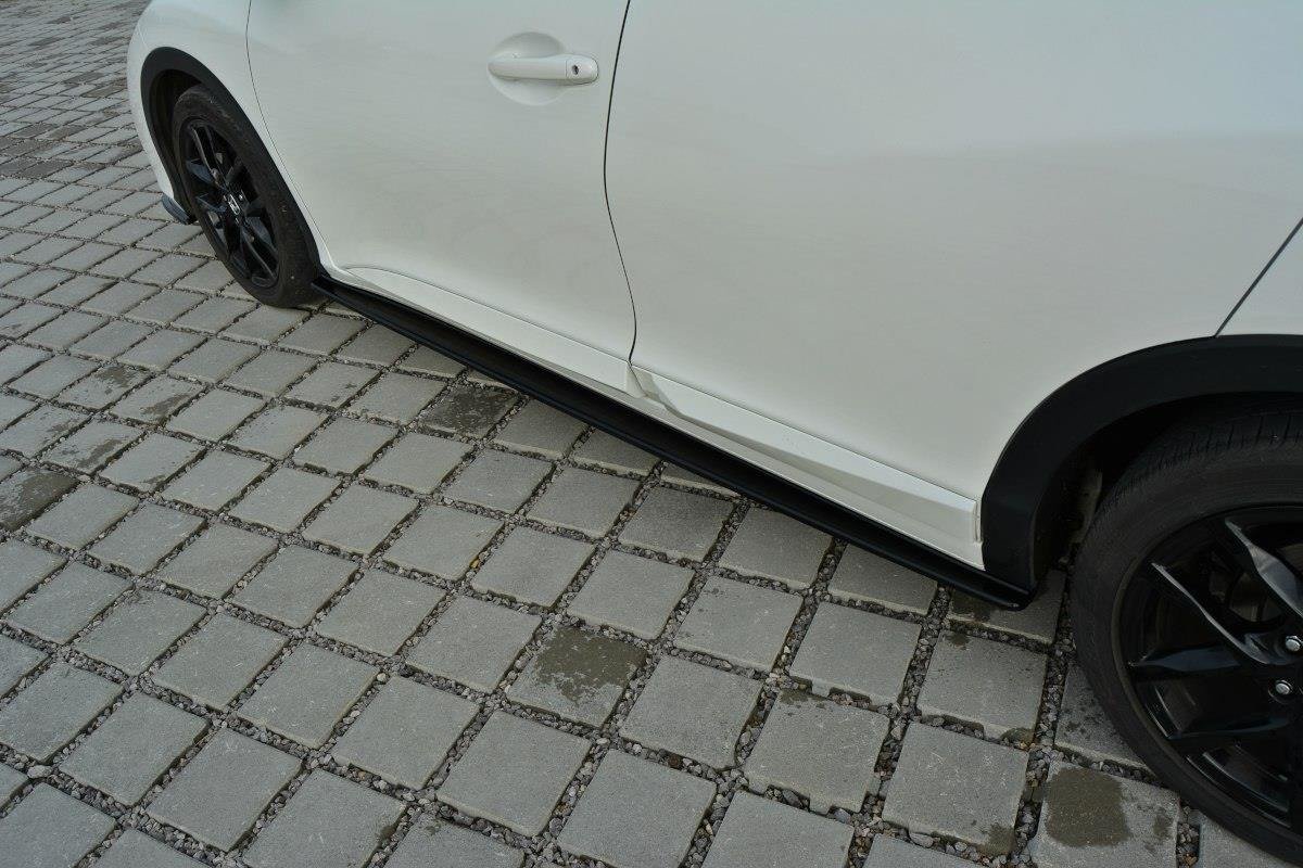 Seitenschweller Ansatz für Honda Civic Mk9 Facelift schwarz Hochglanz