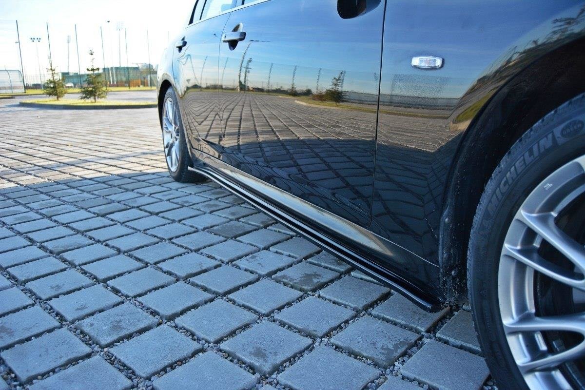 Seitenschweller Ansatz für Infiniti G37 Limousine schwarz matt