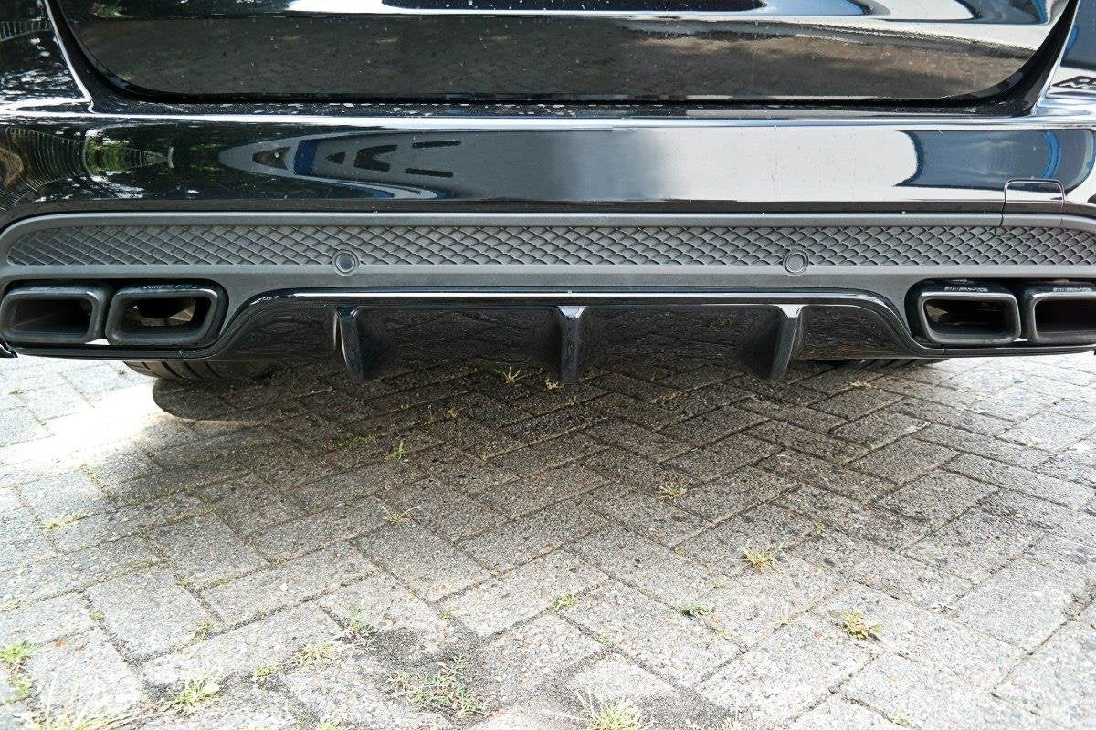 Diffusor Heck Ansatz für Mercedes C-Klasse S205 63 AMG Kombi schwarz matt