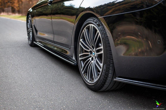 Seitenschweller Ansatz für BMW 5er G30/ G31 M-Paket schwarz matt