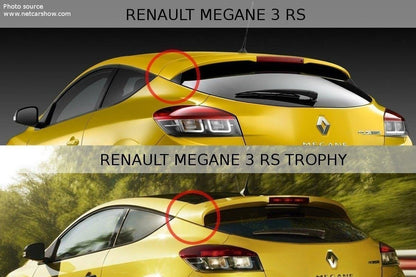 Spoiler CAP für RENAULT MEGANE MK3 RS Trophy schwarz Hochglanz