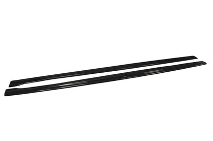 Seitenschweller Ansatz für Audi RS7 C7 FL schwarz matt