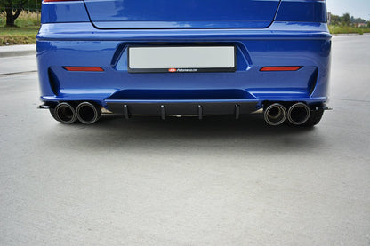 Heck Ansatz Flaps Diffusor für ALFA ROMEO 156 GTA SW Carbon Look