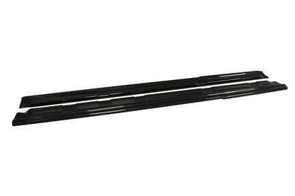 Seitenschweller Ansatz für Renault Laguna mk 3 Coupe schwarz matt