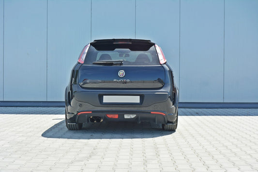 Heck Ansatz Flaps Diffusor passend für passend für Fiat Punto Evo Abarth schwarz matt schwarz matt