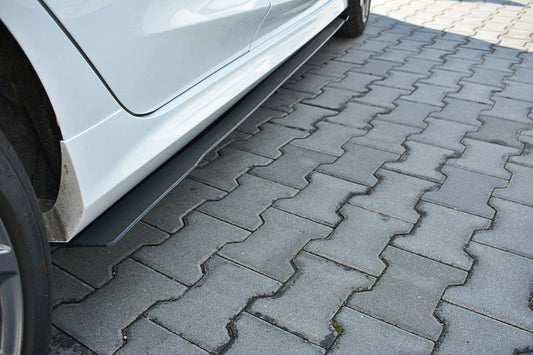 Sport Seitenschweller Ansatz für V.2 für Ford Fiesta Mk8 ST / ST-Line schwarz Hochglanz