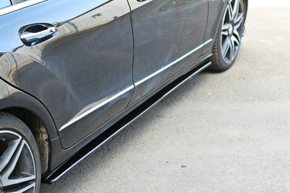 Seitenschweller Ansatz für Mercedes CLS C218 schwarz Hochglanz