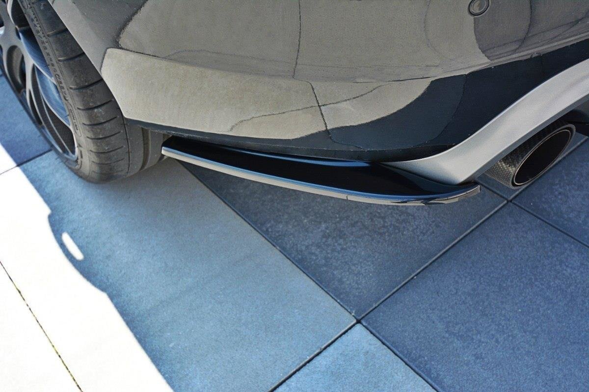 Heck Ansatz Flaps Diffusor für Volvo V60 Polestar Facelift Carbon Look