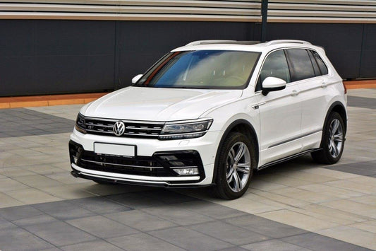 Front Ansatz für Vw Tiguan Mk2 R-Line schwarz Hochglanz