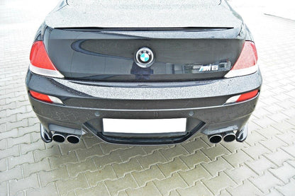 Heck Ansatz Flaps Diffusor für BMW M6 E63 schwarz matt