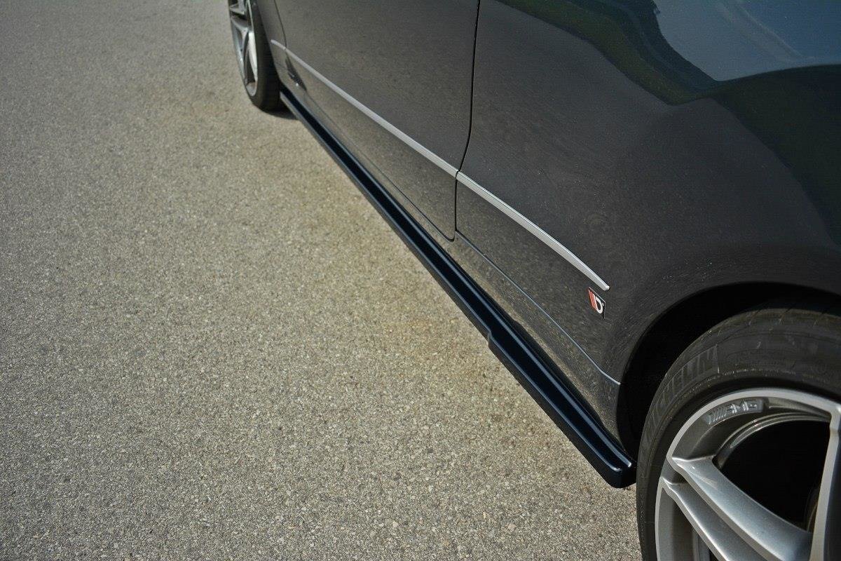 Seitenschweller Ansatz für Mercedes E W212 schwarz Hochglanz