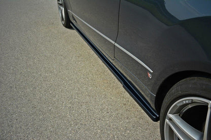 Seitenschweller Ansatz für Mercedes E W212 schwarz Hochglanz