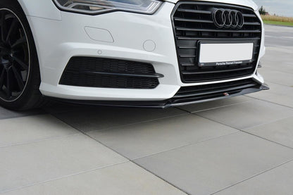 Front Ansatz V.1 für Audi S6 / A6 S-Line C7 FL  schwarz matt