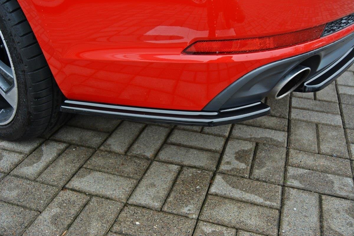 Heck Ansatz Flaps Diffusor für Audi A4 B9 S-Line schwarz matt
