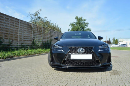 Front Ansatz V.1 für Lexus IS Mk3 Facelift F-Sport schwarz matt