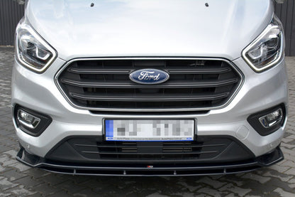 Front Ansatz für Ford Transit Custom Mk.1 FL schwarz Hochglanz