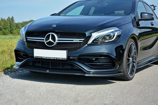 Front Ansatz V.1 für Mercedes A W176 AMG Facelift schwarz matt