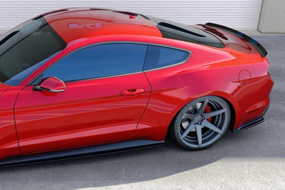 Heck Ansatz Flaps Diffusor für Ford Mustang Mk6 schwarz matt