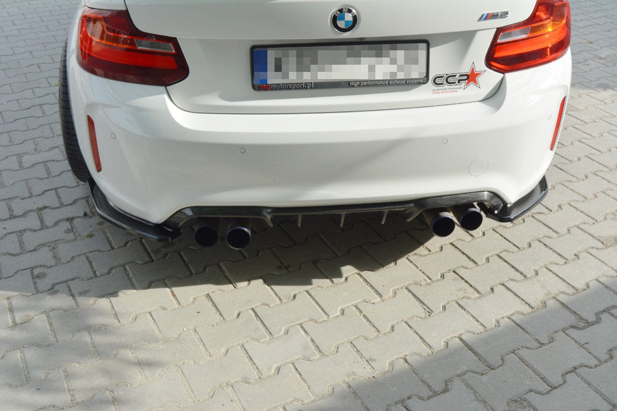 Heck Ansatz Flaps Diffusor für BMW M2 (F87) COUPÉ Carbon Look