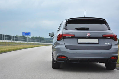 Heck Ansatz Flaps Diffusor für Fiat Tipo S-Design Carbon Look