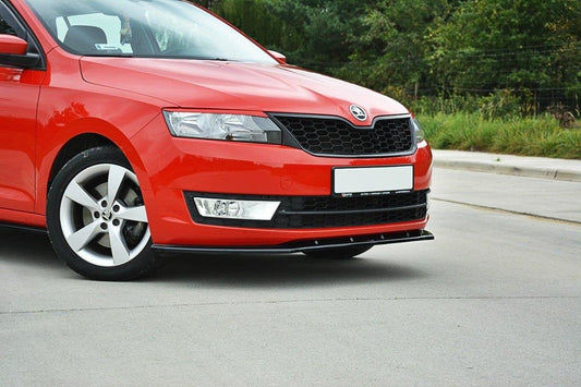 Front Ansatz V.2 für Skoda Rapid schwarz Hochglanz