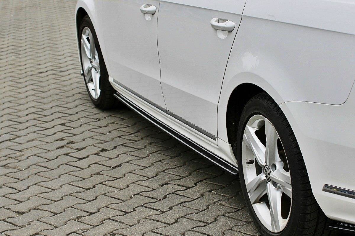 Seitenschweller Ansatz für Vw Passat B7 R-Line schwarz matt