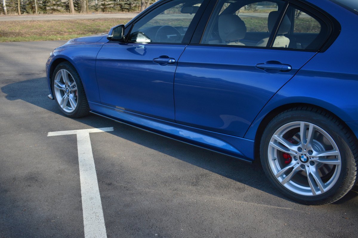 Seitenschweller Ansatz für BMW 3er F30 PHASE-II SEDAN M-SPORT schwarz Hochglanz