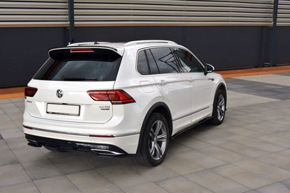 Heck Ansatz Flaps Diffusor für Vw Tiguan Mk2 R-Line Carbon Look