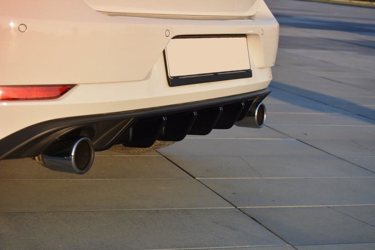 Diffusor Heck Ansatz für VW GOLF 7 GTI FACELIFT schwarz matt